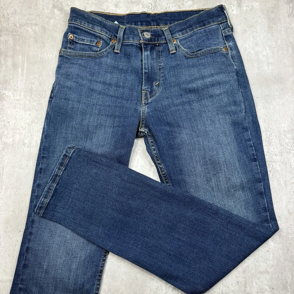 Levis 511 Slim Fit Jeans Mens 29x30 Blue Stretch Denim Straight Leg Dark Wash US